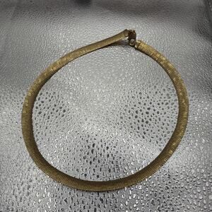 14K Gold Plated Italy Herringbone Necklace 9mm Wide x 17” in Long